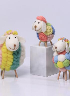 绵羊北欧玄关酒柜电视柜家居装饰品ins摆件卧室小摆设品创意可爱