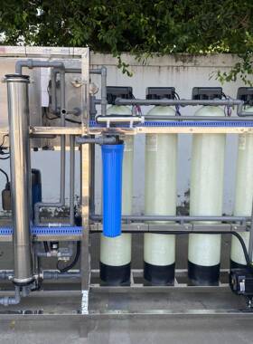 小型250L/H可去除锰砂铁离子软化水质冶炼厂水处理设备反渗透设备