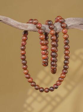 雷击枣木1.0八十一颗雷字朱砂佛珠手串手链手持81雷字