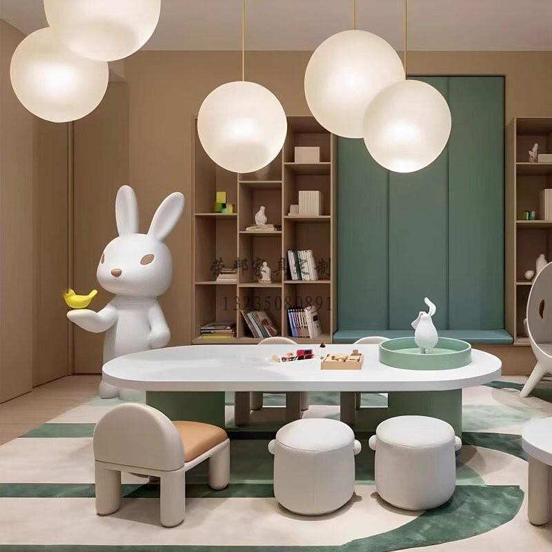 Training institution early education center children's table and chair combination hotel club baby entertainment area handmade table children's table and chair