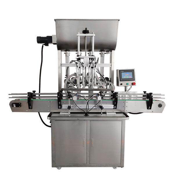 Fully automatic four-head paste filling machine commercial 800g chili sauce quantitative filling vertical intelligent canning equipment