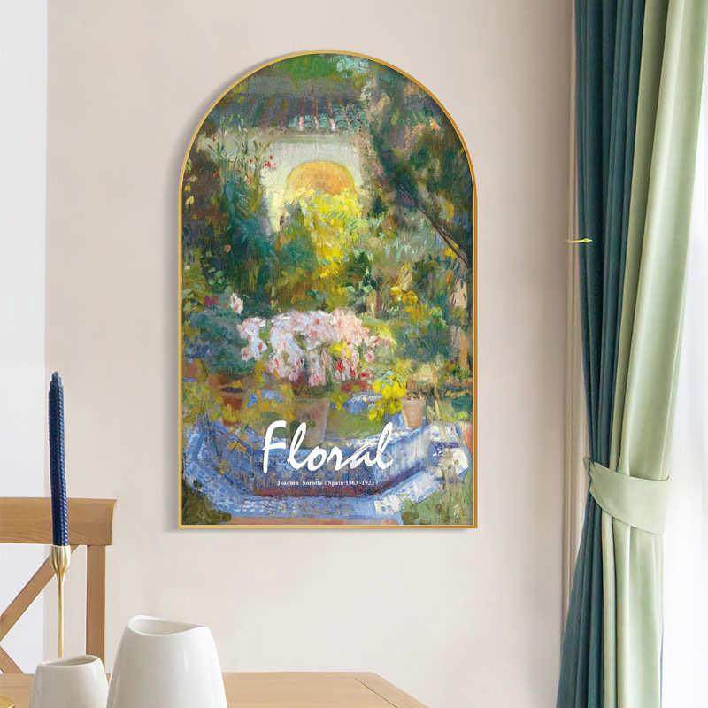 法式轻奢美式田园风客厅装饰画北欧现代玄关餐厅挂画拱形风景壁画,淘宝优惠券,粉丝福利购,淘宝优惠卷