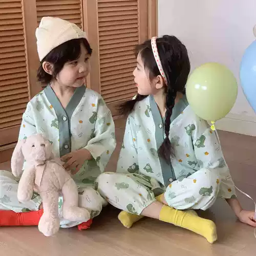 Детская пижама, летний тонкий комплект, в корейском стиле