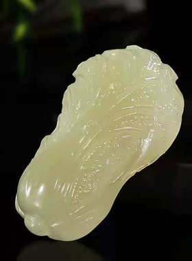 批发冰种阿富汗玉龙柱手把件男士貔貅 白菜青白玉手玩件把玩件