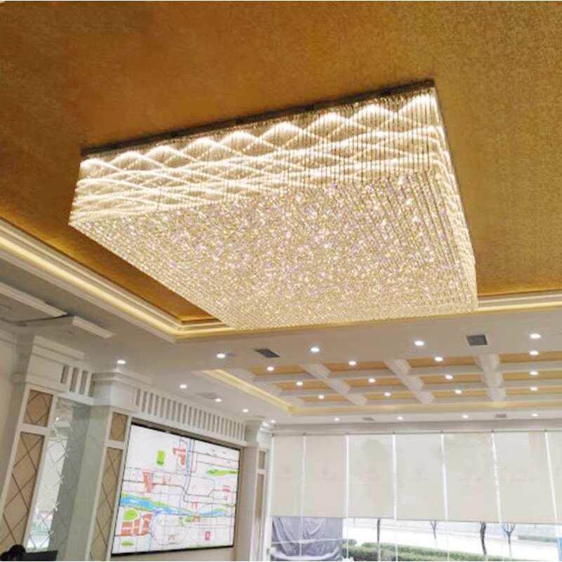 客厅餐厅水晶灯吸顶灯酒店宾馆大堂宴会厅会所过道走廊长方形灯具,淘宝优惠券,粉丝福利购,淘宝优惠卷