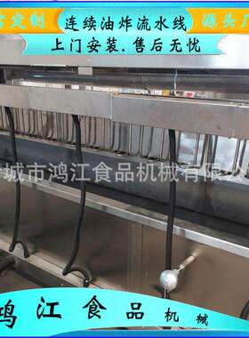 链条油炸机电加热 大排油炸设备炸完平整 鸡排油炸线不沾输送带
