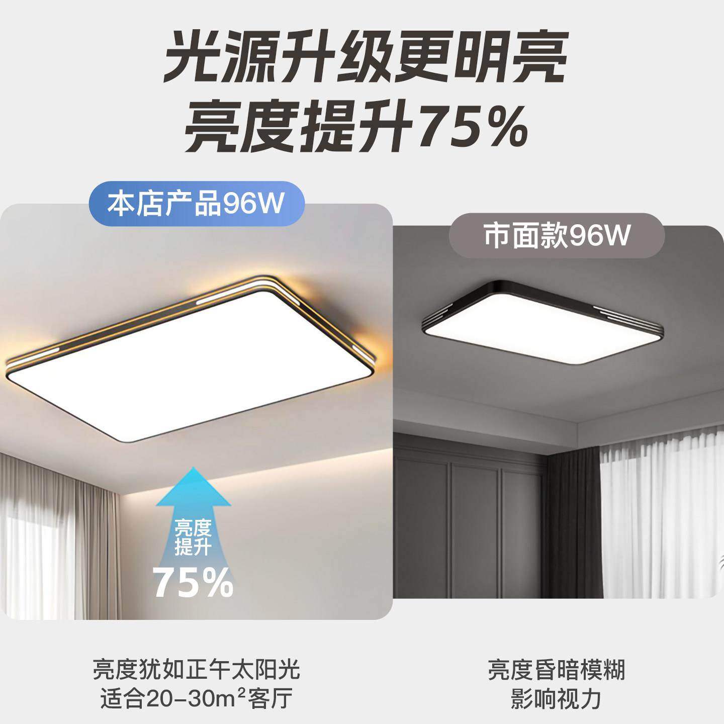 LED吸顶灯房间卧室灯主客厅灯大厅现代简约大气2026新款中山灯具,淘宝优惠券,粉丝福利购,淘宝优惠卷