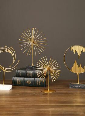 休闲铁艺创意几何小摆件家居客厅电视柜酒柜装饰办公室桌面布置