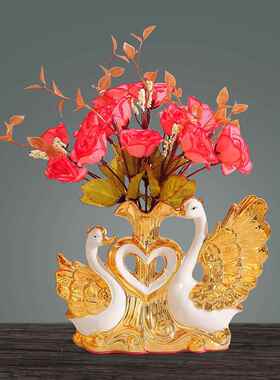 天鹅创意家居装饰品鹿摆件玄关办公室桌面客厅茶几房间电视柜礼物