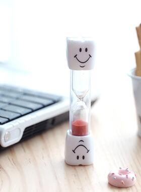 儿童沙漏计刷牙倒计时三分钟时间笑脸安全塑料防摔迷你礼物