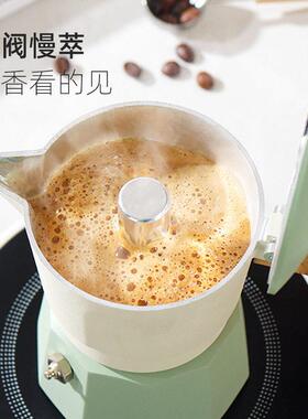 跨境户外咖啡摩卡壶双阀露营咖啡壶家用压3bar意式浓缩器具