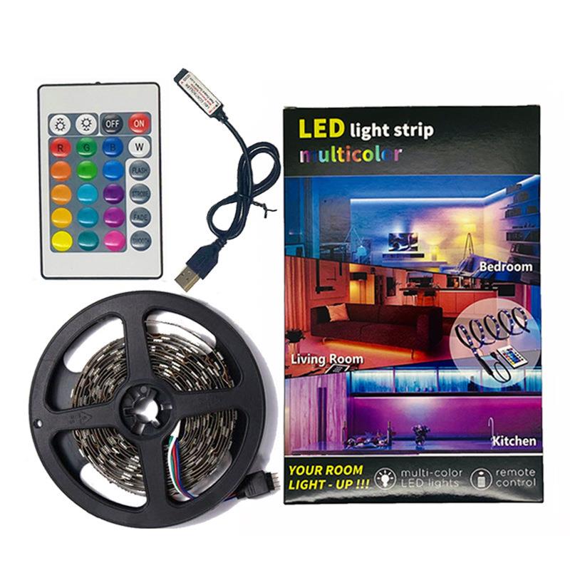 5050RGEB seven-band color drag four 5050RGBLD lamp USB5V car atmosphere one light bar computer chassis TV