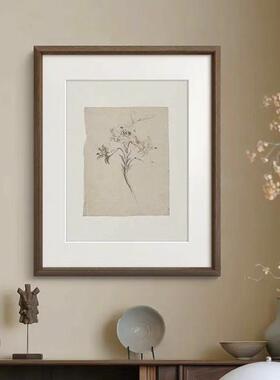 《古境花语》现代法式中古风客厅花卉装饰画餐厅玄关复古卧室挂画