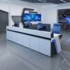 Thickened cold-rolled steel console, monitoring desk, control desk, command center, dispatching desk, security desk, computer desk, office desk