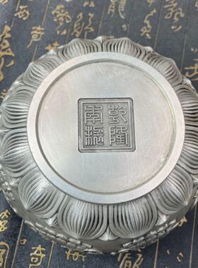 工艺品仿古做旧大号铜八宝浮雕聚宝盆八宝缸工艺品摆件杂项