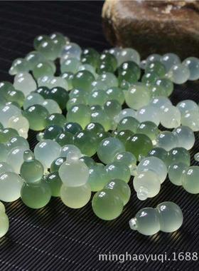 大量天然岫玉吊坠辽宁岫岩玉小葫芦吊坠玉器diy挂件