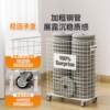 Yoga mat storage basket with wheels, household dumbbell storage basket, fitness and sports equipment storage tube, slotted storage rack