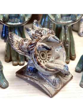 瓦猫云南大理南诏窑手工陶瓷猫创意礼品开业小摆件古南诏国发货