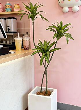 高级仿真百合竹真仿生绿植客厅落地大型假树室内装饰盆栽摆件
