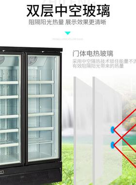 驰雪-22度冷冻展示柜大容量冰淇淋榴莲急冻生鲜肉类冻品风冷冰箱