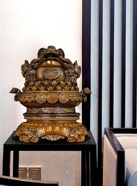金蟾蜍招财进宝装饰家居客厅办公室商店金钱滚动三腿蟾蜍收银开礼