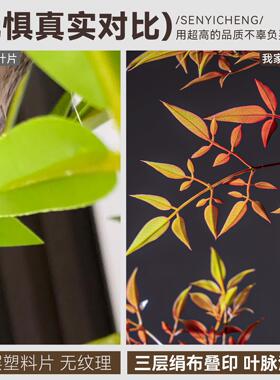 南天竹彷真绿色植物高级感客厅室内大型装饰摆饰落地彷生植物假树