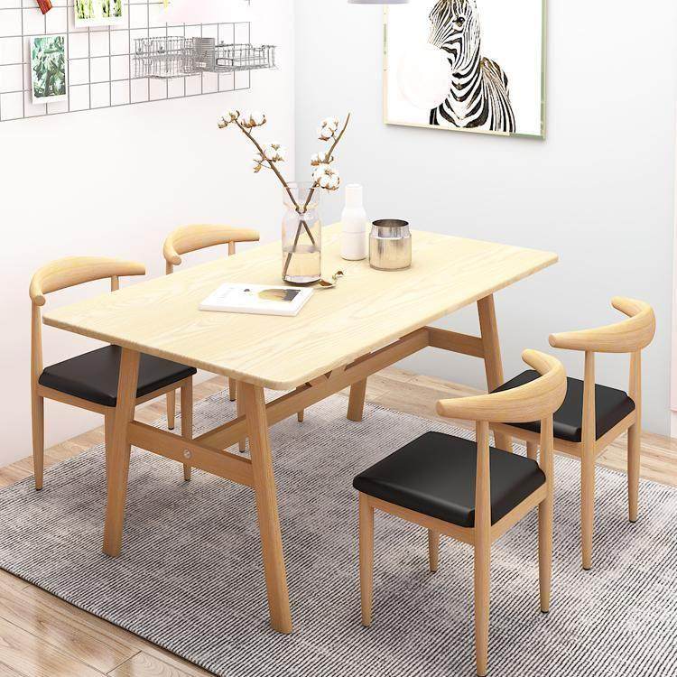 餐椅靠背北欧简约书房凳子书桌学生学习卧室家用彷实木铁艺牛角椅,淘宝优惠券,粉丝福利购,淘宝优惠卷