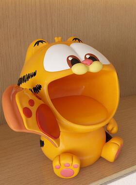 卡通加菲猫周边客厅玄关入户门钥匙收纳托 托盘装饰乔迁搬家礼物