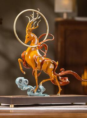 【明星同款】朱炳仁铜X敦煌美术研究所鹿王天尊铜鹿摆件中式装饰