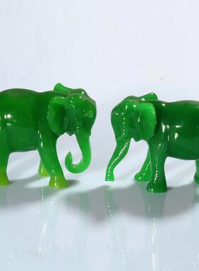 中式大象摆饰一对吸水吉祥物创意庭院小象工艺礼品摆饰办公室桌面