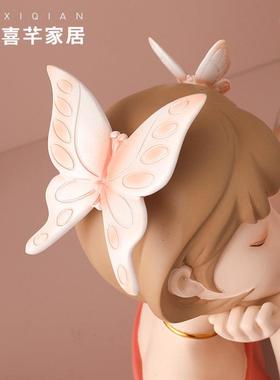 少女摆件轻奢客厅装饰品乔迁新居梳妆台收纳装饰摆件创意家居女孩