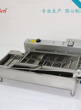 全自动翻油炸T100L29机商用自带输送速带和制转可控温度度炸炉甜