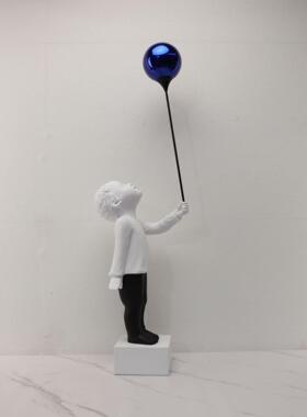 现代极简轻奢脂气球树人装物件摆样板房客厅茶几玄关0342家居饰品