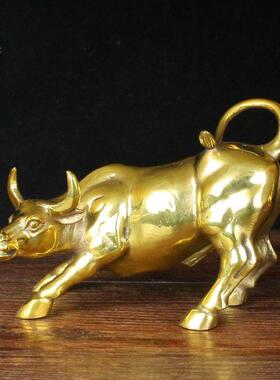 铜牛摆件华尔街金牛生肖牛大号牛气冲天家居客厅办公室装饰品开业