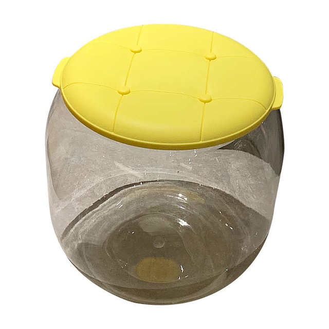 Transparent storage stool storage stool can sit plush toy doll storage box storage bucket multifunction