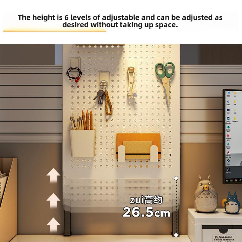 Desktop vertical hole board table storage rack office computer desk desk storage and organization artifact office workstation