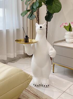 直销新款创意暴力熊大型落地摆件客厅托盘电视柜旁家居装饰品乔迁