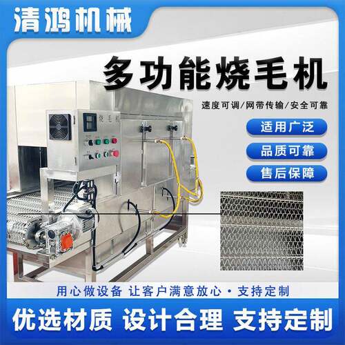 卤肉加工猪头烧毛机 大火力猪蹄烧毛设备 全自动鸭头鸭翅燎毛机 - 图0
