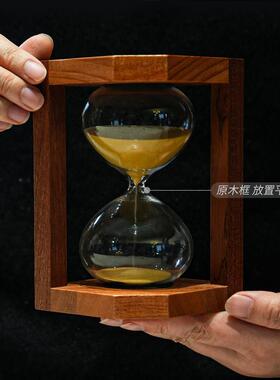 创意玻璃沙漏计时器儿童防摔15分钟计时沙漏中古风复古沙漏摆件