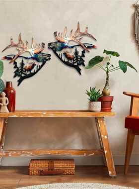 跨境金属鱼墙壁艺术装饰房间悬挂花园户外复古飞行动物 艺术品