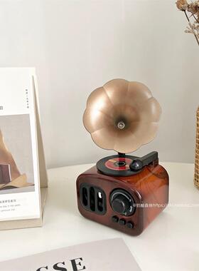 ins风覆古怀旧留声机摆件音乐盒酒吧咖啡厅玄关桌面创意家居装饰