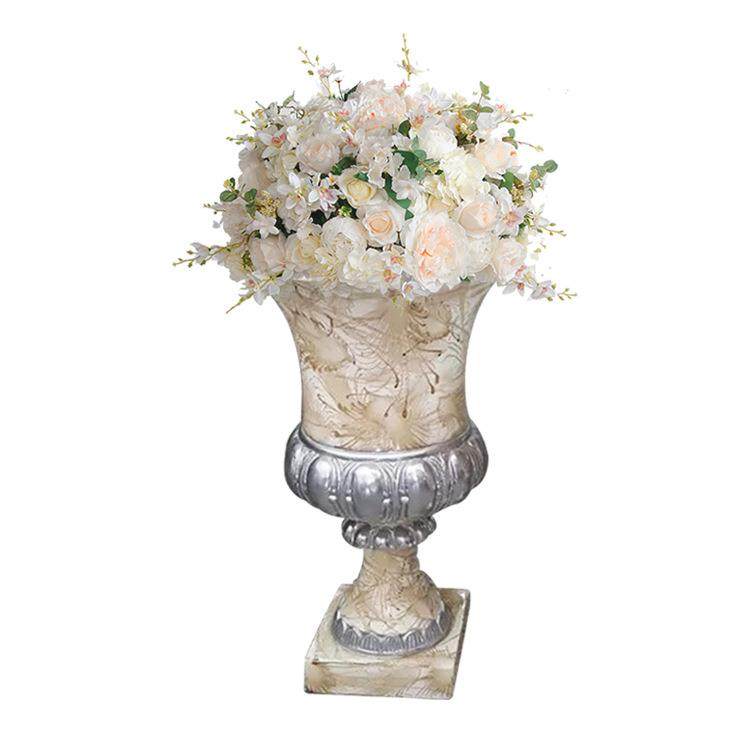 玻璃钢落地大花瓶前台欧式罗马柱花插花盆树脂花器装饰品摆件,淘宝优惠券,粉丝福利购,淘宝优惠卷