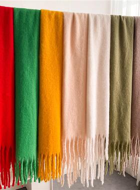 Winter Scarf for Women Warm Solid Blanket Wraps Female Thick