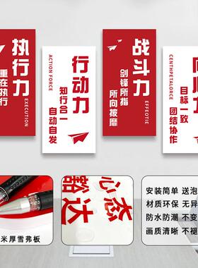 办公室墙面装饰网红励志语录标语挂牌企业文化公司会议室背景布置