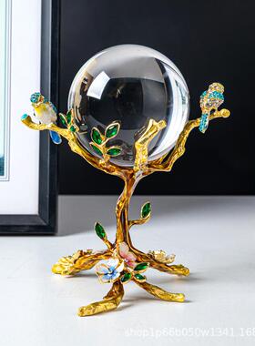 玻璃幸运球珐琅彩摆件大客厅电视酒柜开业轻奢高档家居装饰品