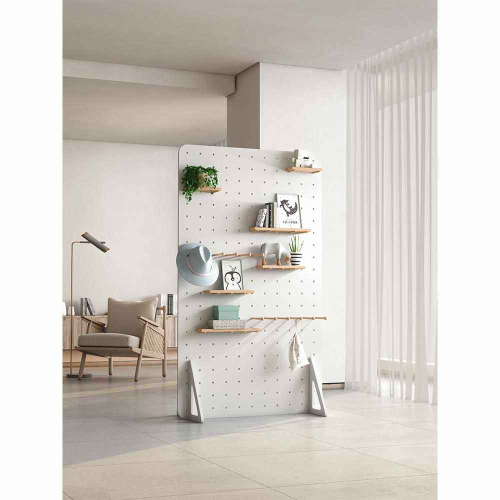 XISHI 屏风隔断客厅日式移动入户玄关落地立式收纳洞洞板置物架,淘宝优惠券,粉丝福利购,淘宝优惠卷