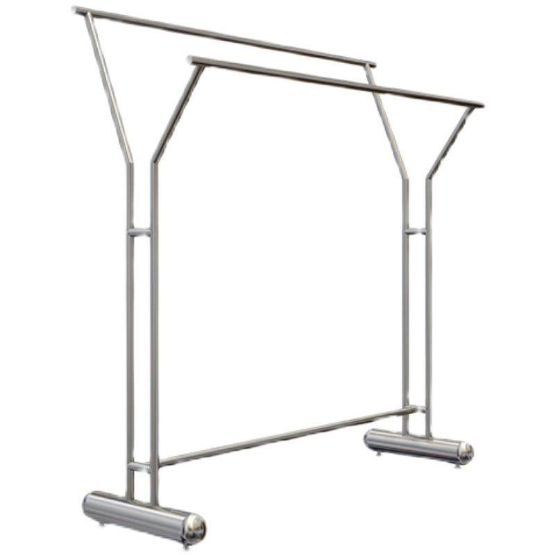 服装店展示架不锈钢拉丝中岛架双层高低挂衣架男女装货架陈列道具,淘宝优惠券,粉丝福利购,淘宝优惠卷