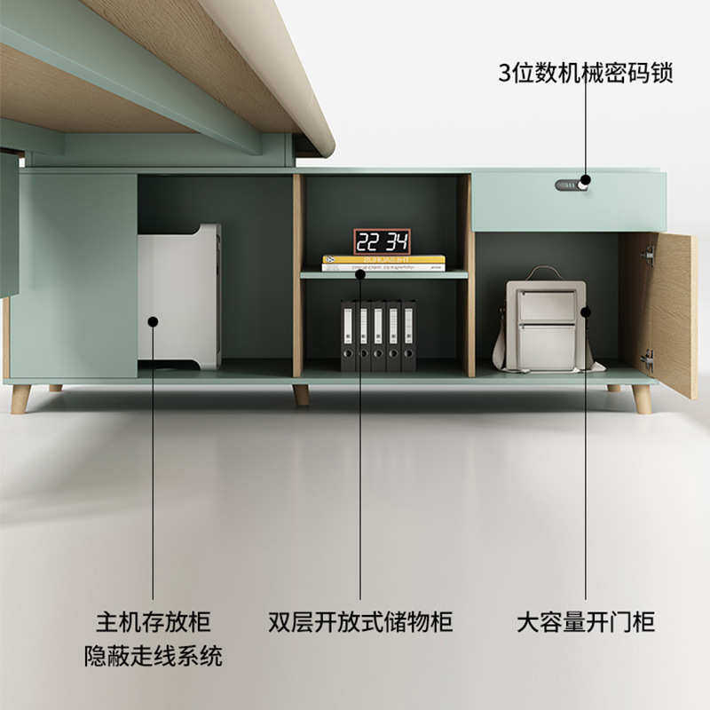 简约现代主管桌时尚经理桌北欧风老板桌单人办公桌椅组合大班台,淘宝优惠券,粉丝福利购,淘宝优惠卷