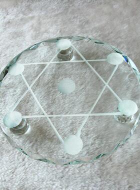 采购产品水晶球七星阵列摆件水晶礼品粉红色紫色和黄色的球摆件家