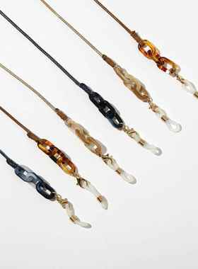 女生蜡绳港风口罩挂链亚克力扣防丢配饰女眼镜链防脱落挂绳高级